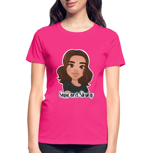 Cotton Ladies T-Shirt - fuchsia